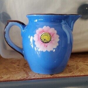 Made in japan creamer. Blue with big flower